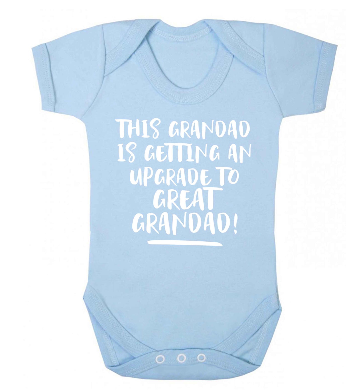 This grandad is getting an upgrade to great grandad! Baby Vest pale blue 18-24 months