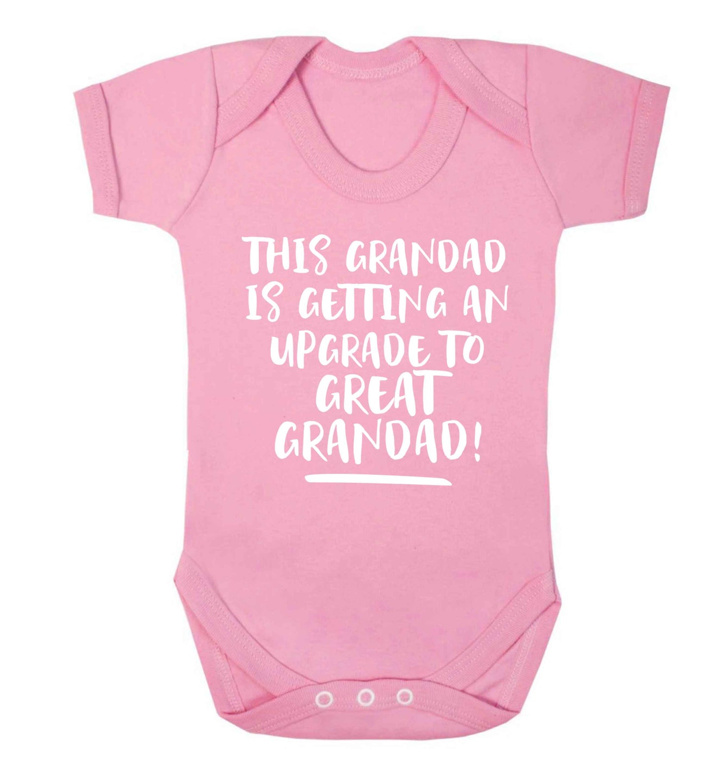 This grandad is getting an upgrade to great grandad! Baby Vest pale pink 18-24 months
