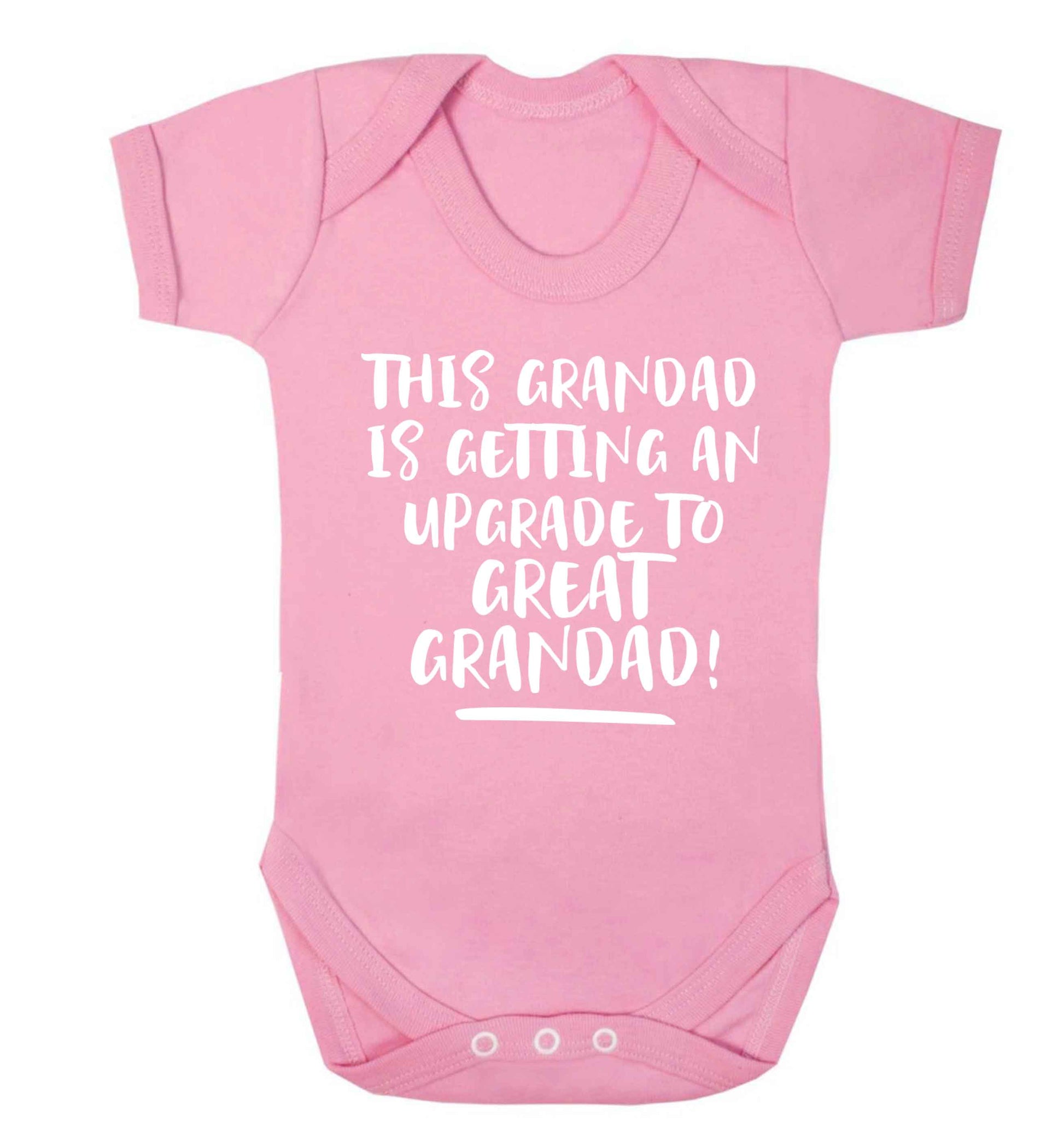 This grandad is getting an upgrade to great grandad! Baby Vest pale pink 18-24 months