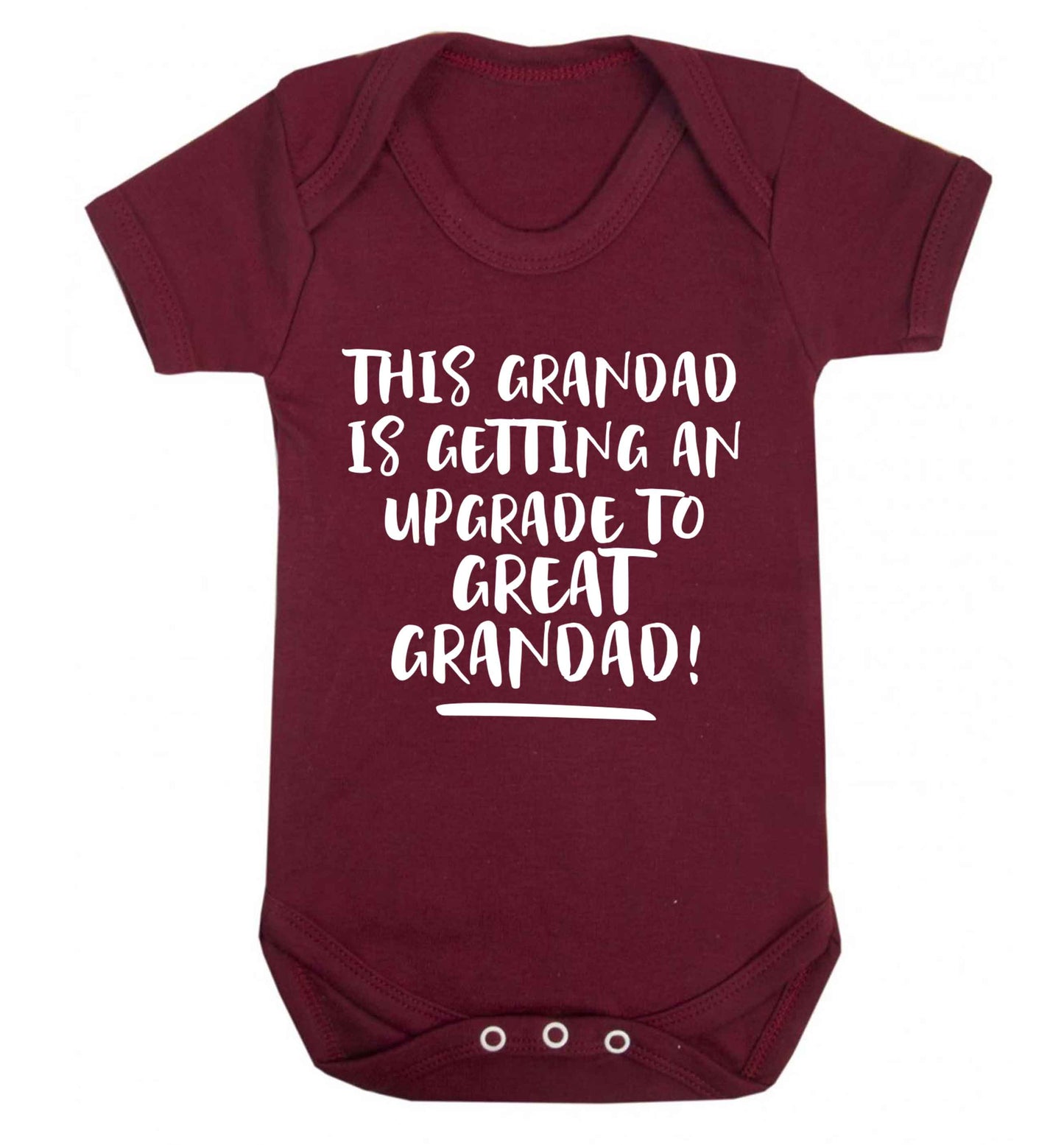 This grandad is getting an upgrade to great grandad! Baby Vest maroon 18-24 months
