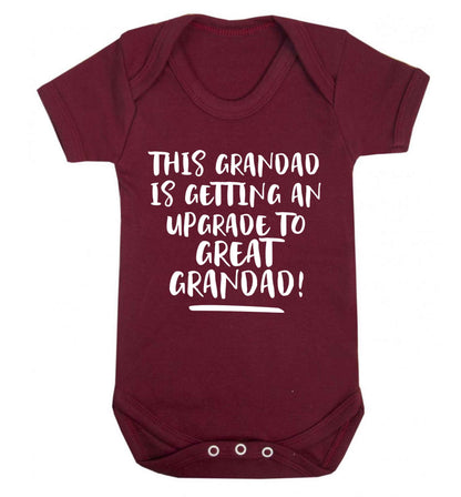 This grandad is getting an upgrade to great grandad! Baby Vest maroon 18-24 months