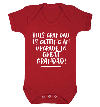 This grandad is getting an upgrade to great grandad! Baby Vest red 18-24 months