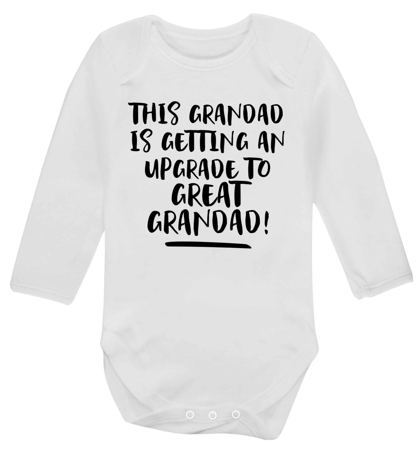 This grandad is getting an upgrade to great grandad! Baby Vest long sleeved white 6-12 months
