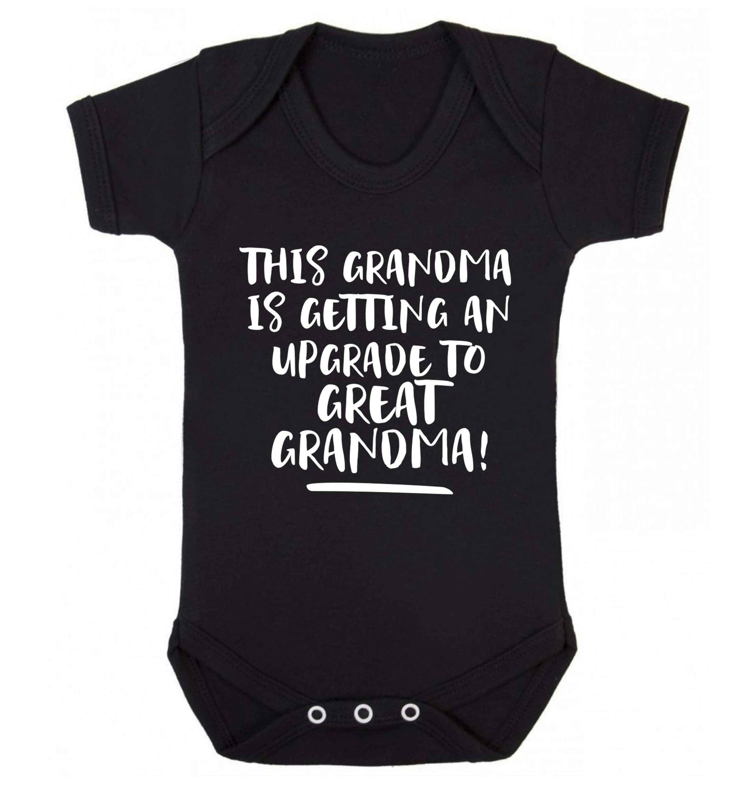 This grandma is getting an upgrade to great grandma! Baby Vest black 18-24 months