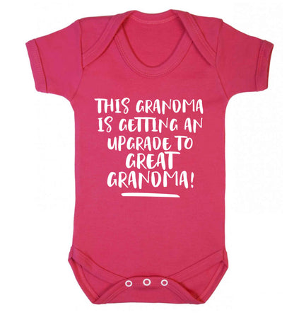 This grandma is getting an upgrade to great grandma! Baby Vest dark pink 18-24 months