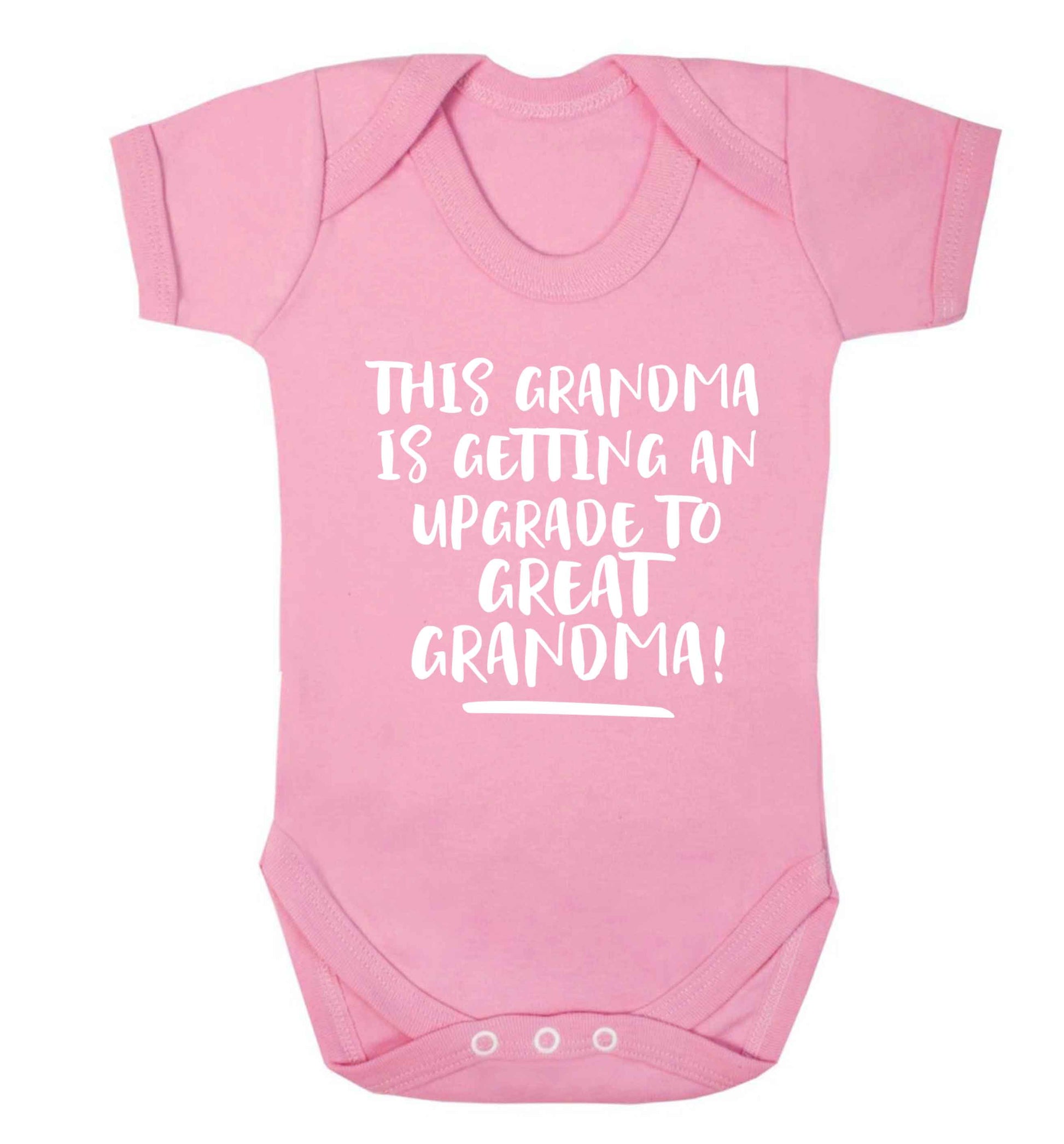 This grandma is getting an upgrade to great grandma! Baby Vest pale pink 18-24 months