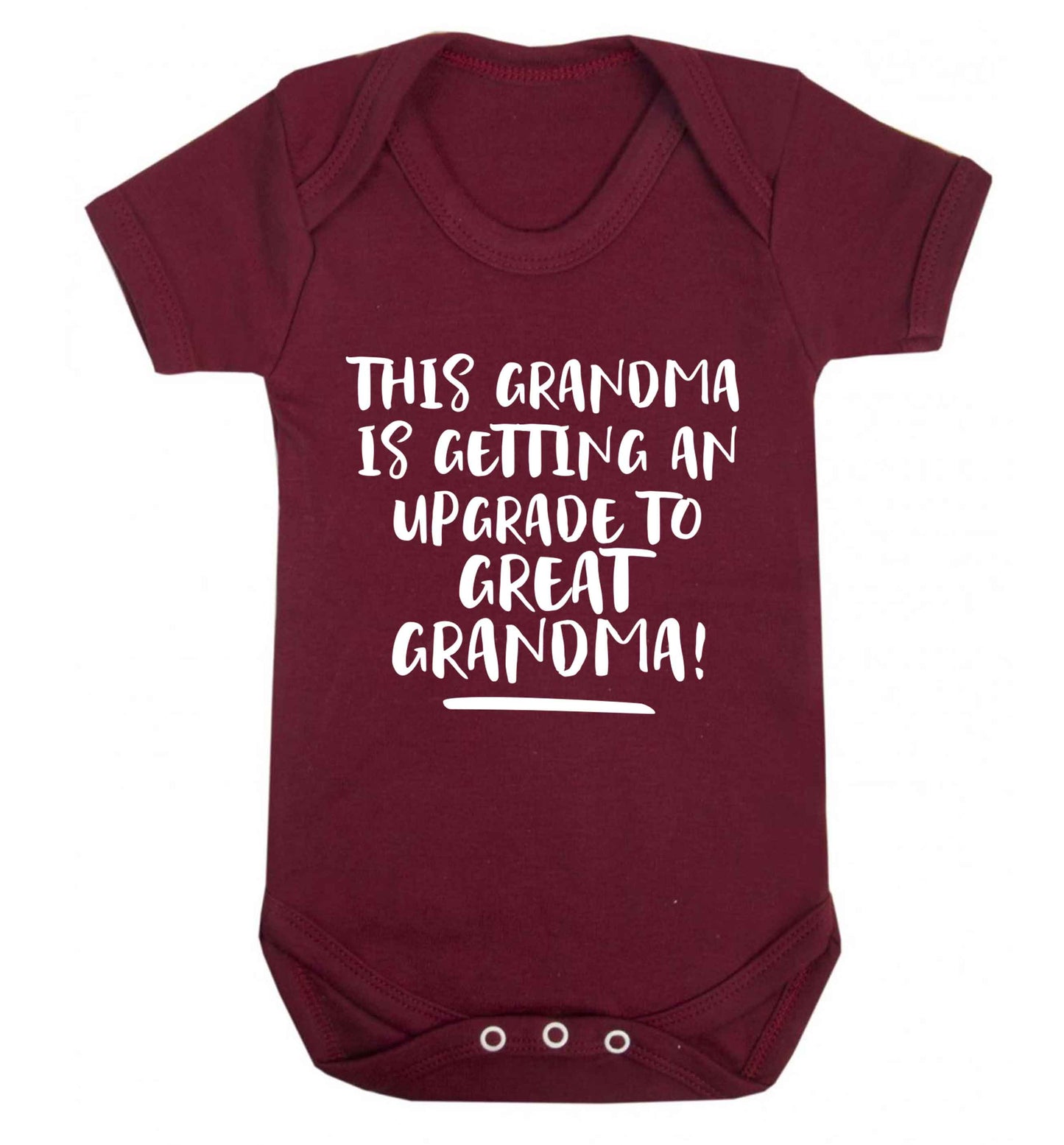 This grandma is getting an upgrade to great grandma! Baby Vest maroon 18-24 months