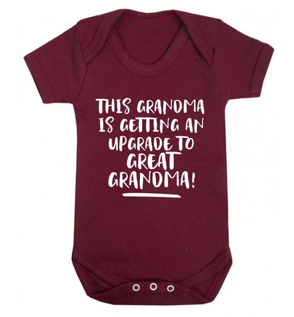This grandma is getting an upgrade to great grandma! Baby Vest maroon 18-24 months