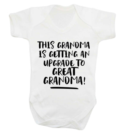 This grandma is getting an upgrade to great grandma! Baby Vest white 18-24 months