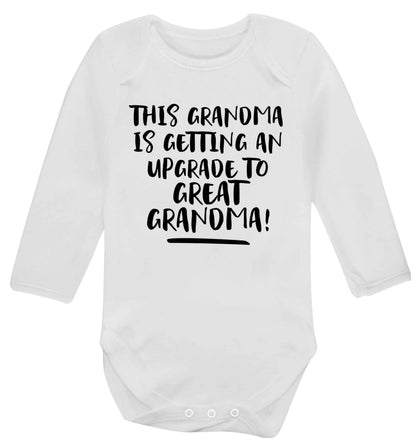 This grandma is getting an upgrade to great grandma! Baby Vest long sleeved white 6-12 months