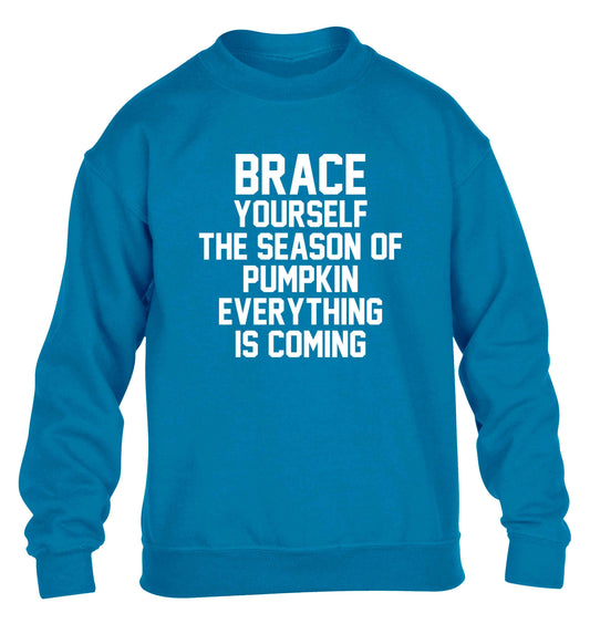 To my Little Pumpkin children's blue sweater 12-13 Years