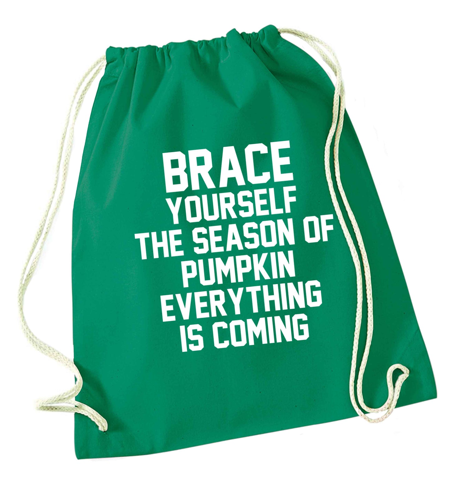 To my Little Pumpkin green drawstring bag