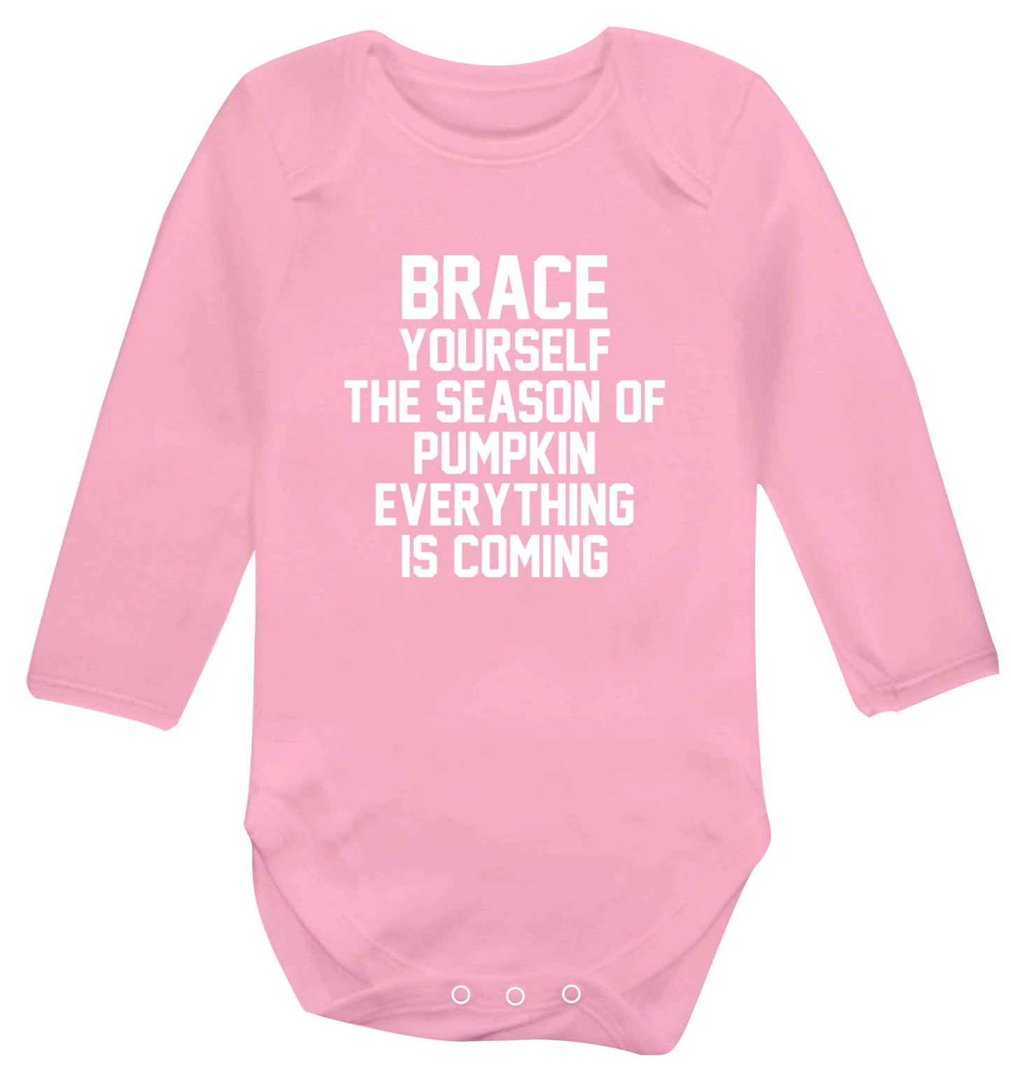 To my Little Pumpkin baby vest long sleeved pale pink 6-12 months