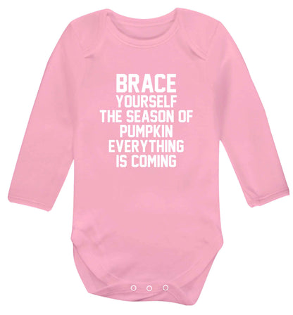 To my Little Pumpkin baby vest long sleeved pale pink 6-12 months