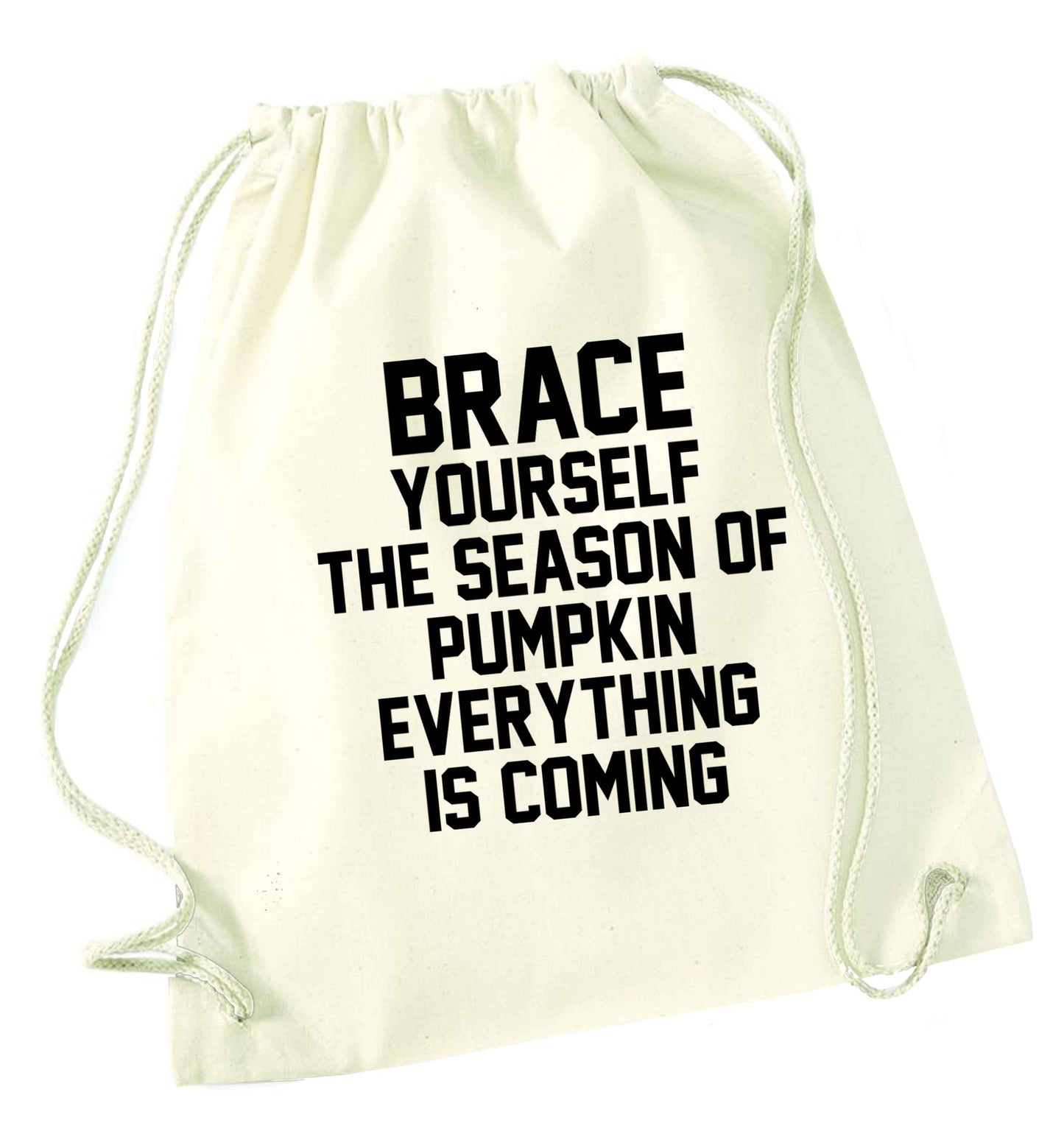 To my Little Pumpkin natural drawstring bag