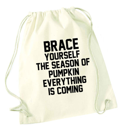 To my Little Pumpkin natural drawstring bag