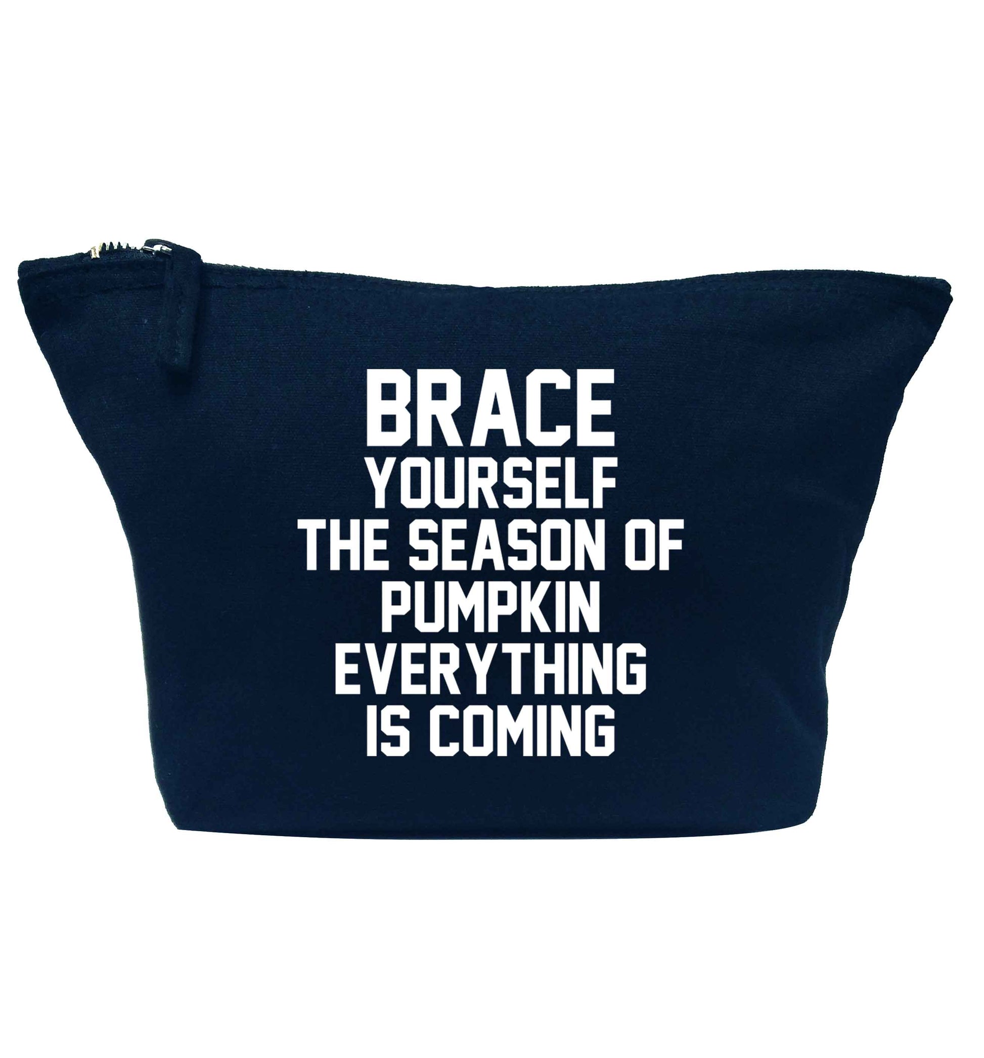 To my Little Pumpkin navy makeup bag