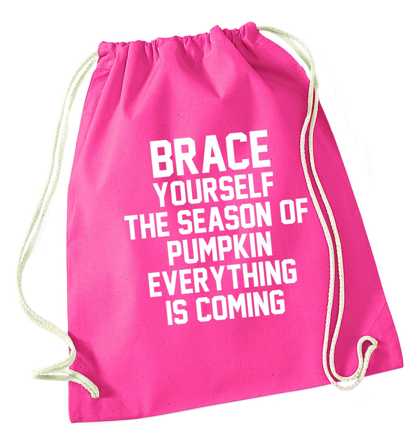 To my Little Pumpkin pink drawstring bag