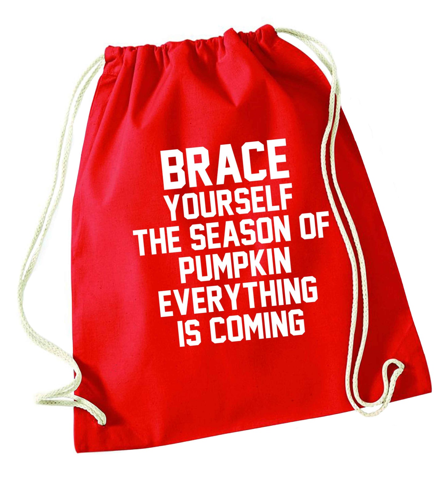 To my Little Pumpkin red drawstring bag 