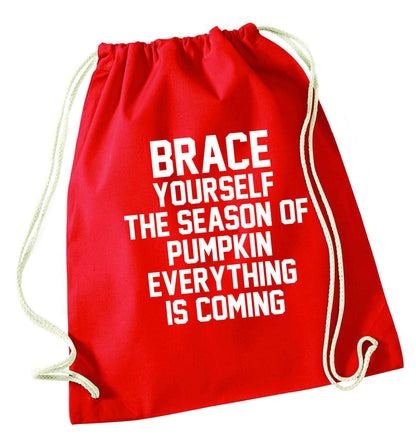 To my Little Pumpkin red drawstring bag 
