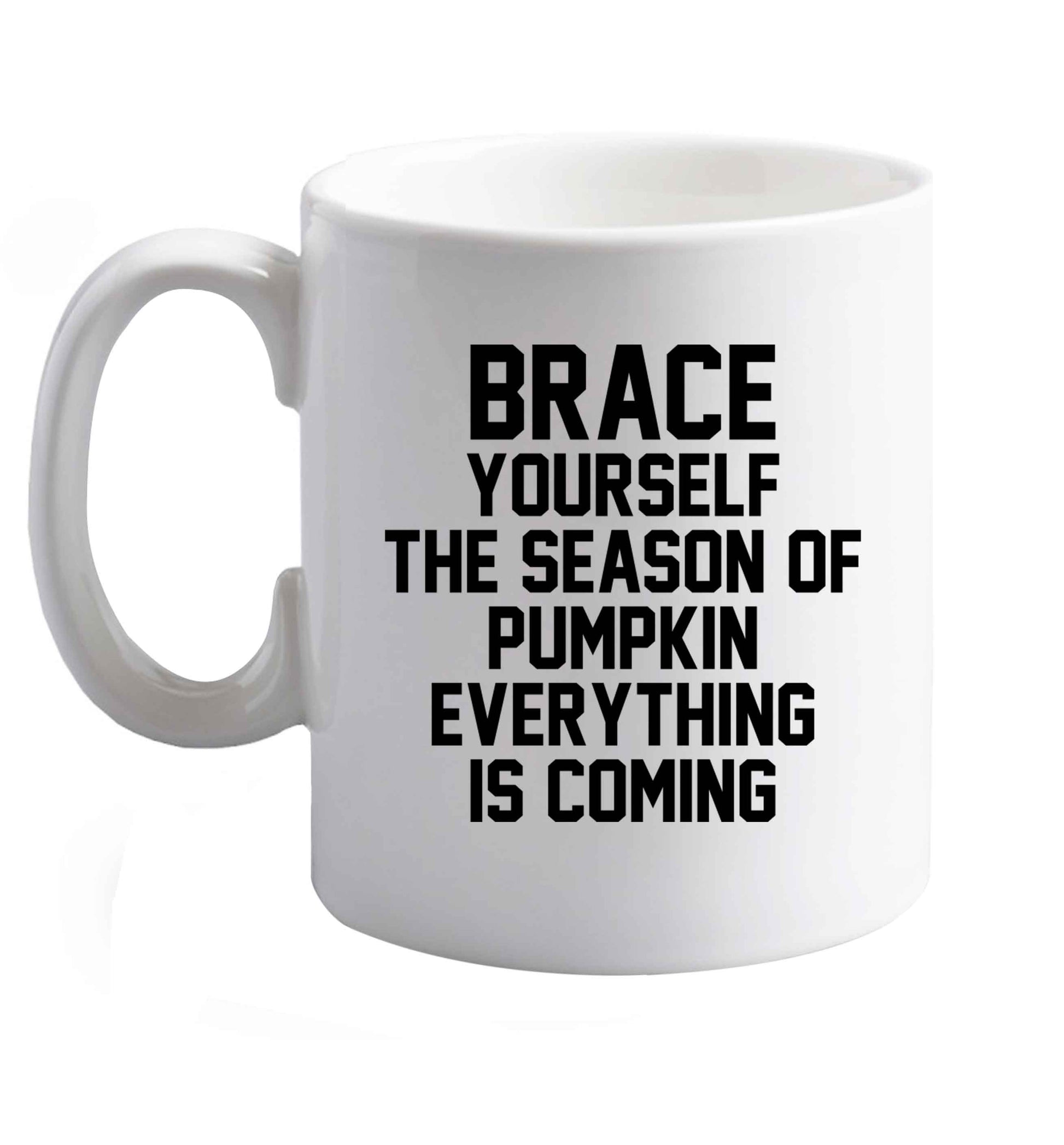 10 oz Favourite Type Pan Pancake ceramic mug right handed
