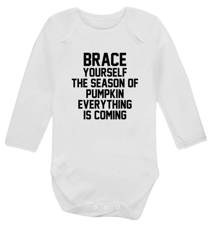 To my Little Pumpkin baby vest long sleeved white 6-12 months