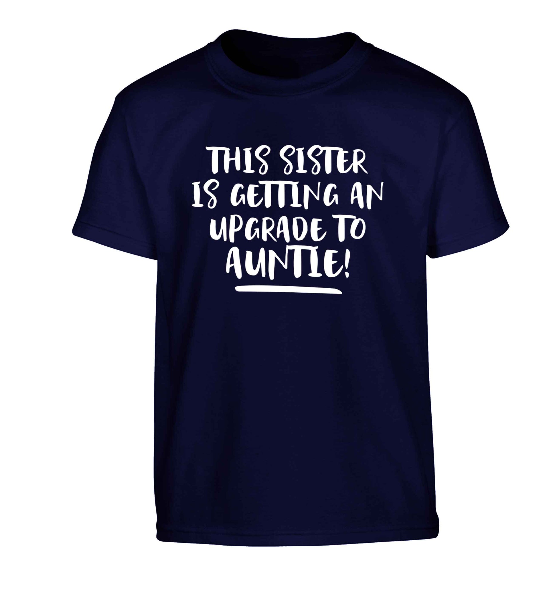 This sister is getting an upgrade to auntie! Children's navy Tshirt 12-13 Years