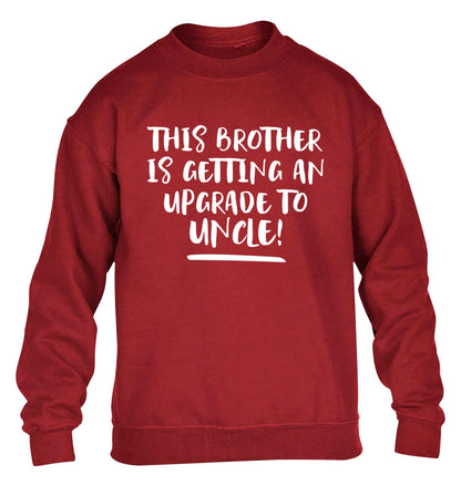 This brother is getting an upgrade to uncle! children's grey sweater 12-13 Years