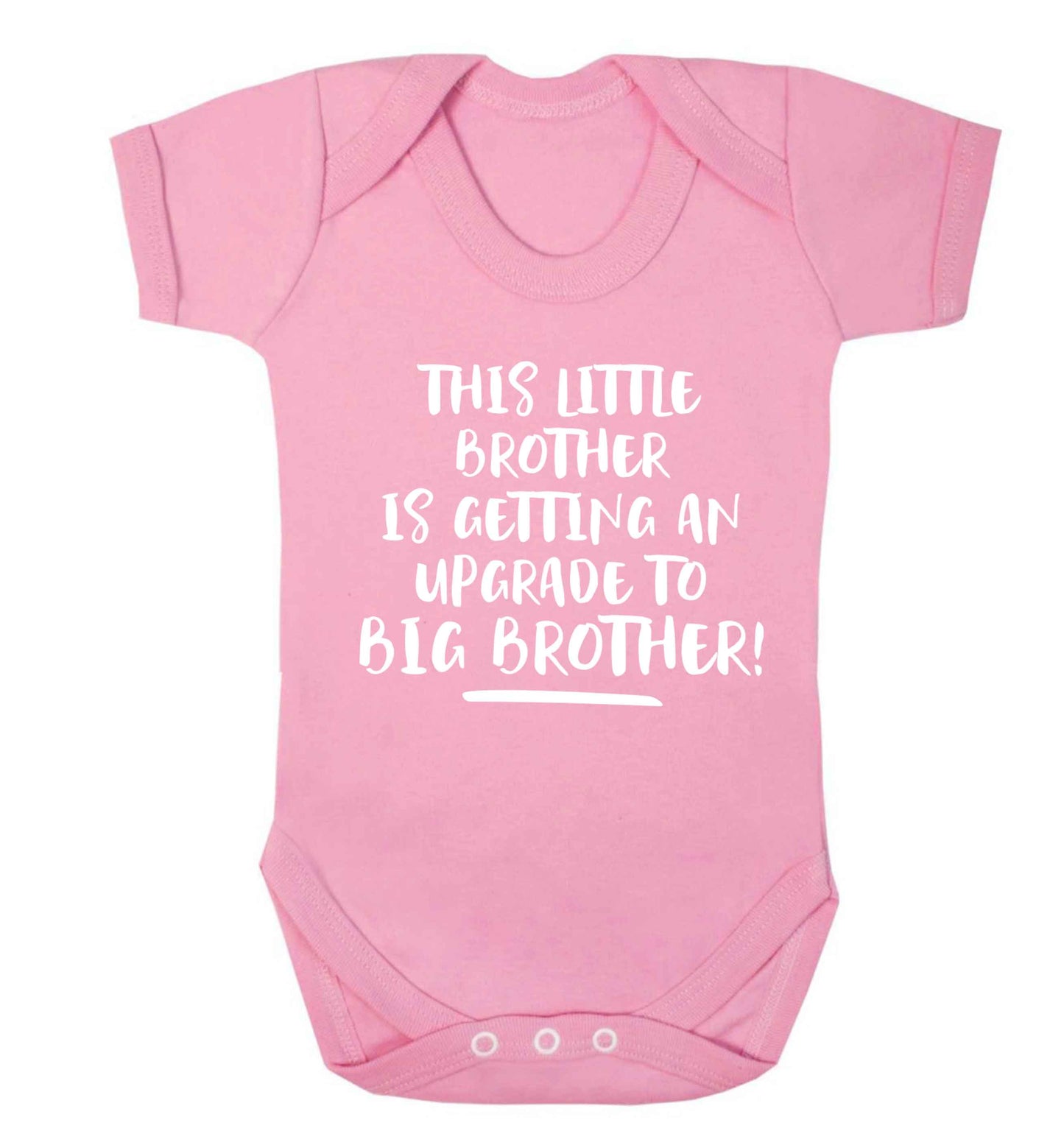 This little brother is getting an upgrade to big brother! Baby Vest pale pink 18-24 months