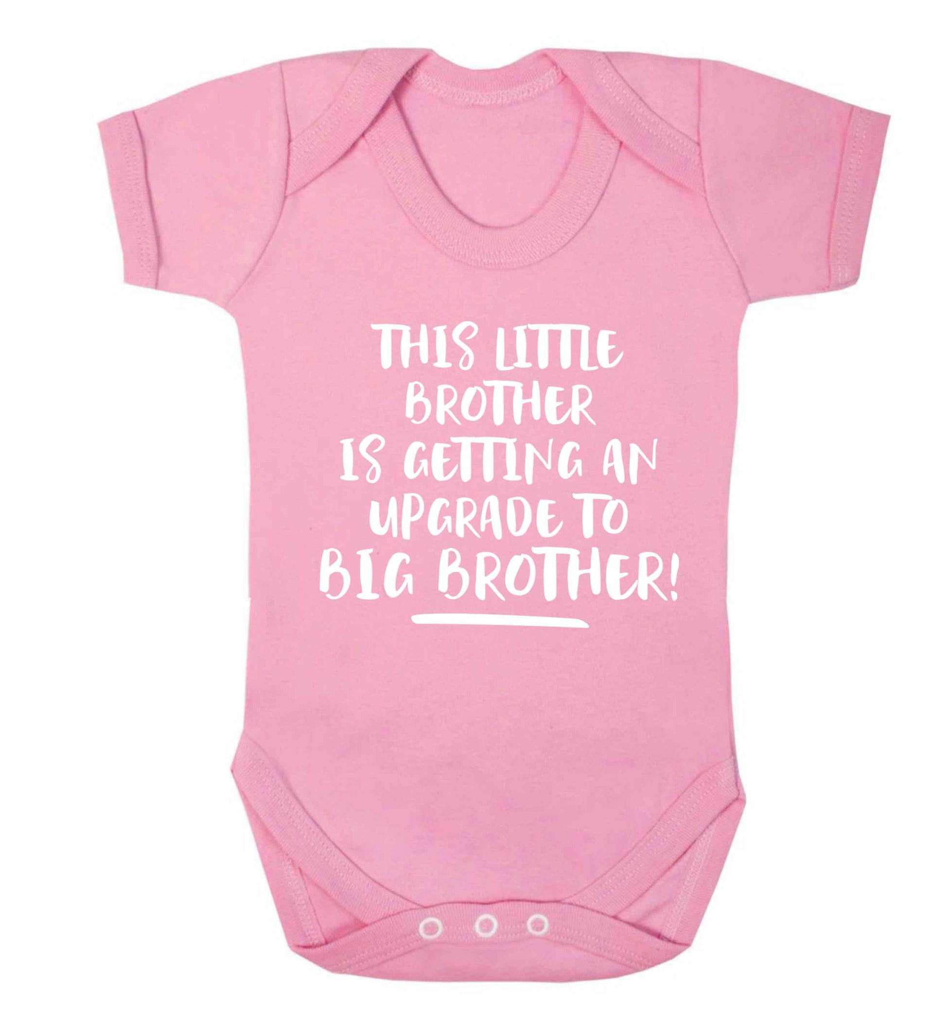 This little brother is getting an upgrade to big brother! Baby Vest pale pink 18-24 months