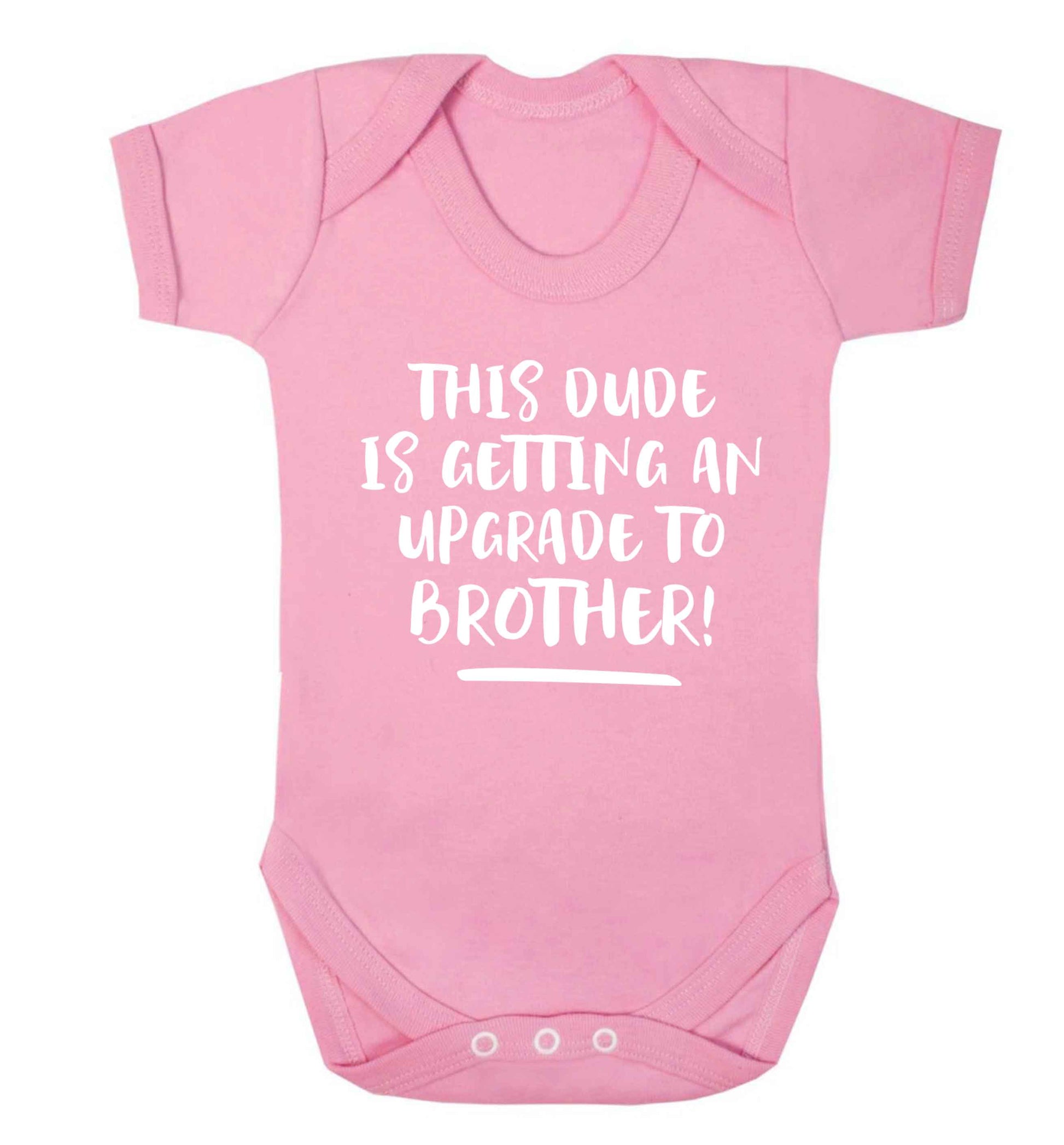 This dude is getting an upgrade to brother! Baby Vest pale pink 18-24 months
