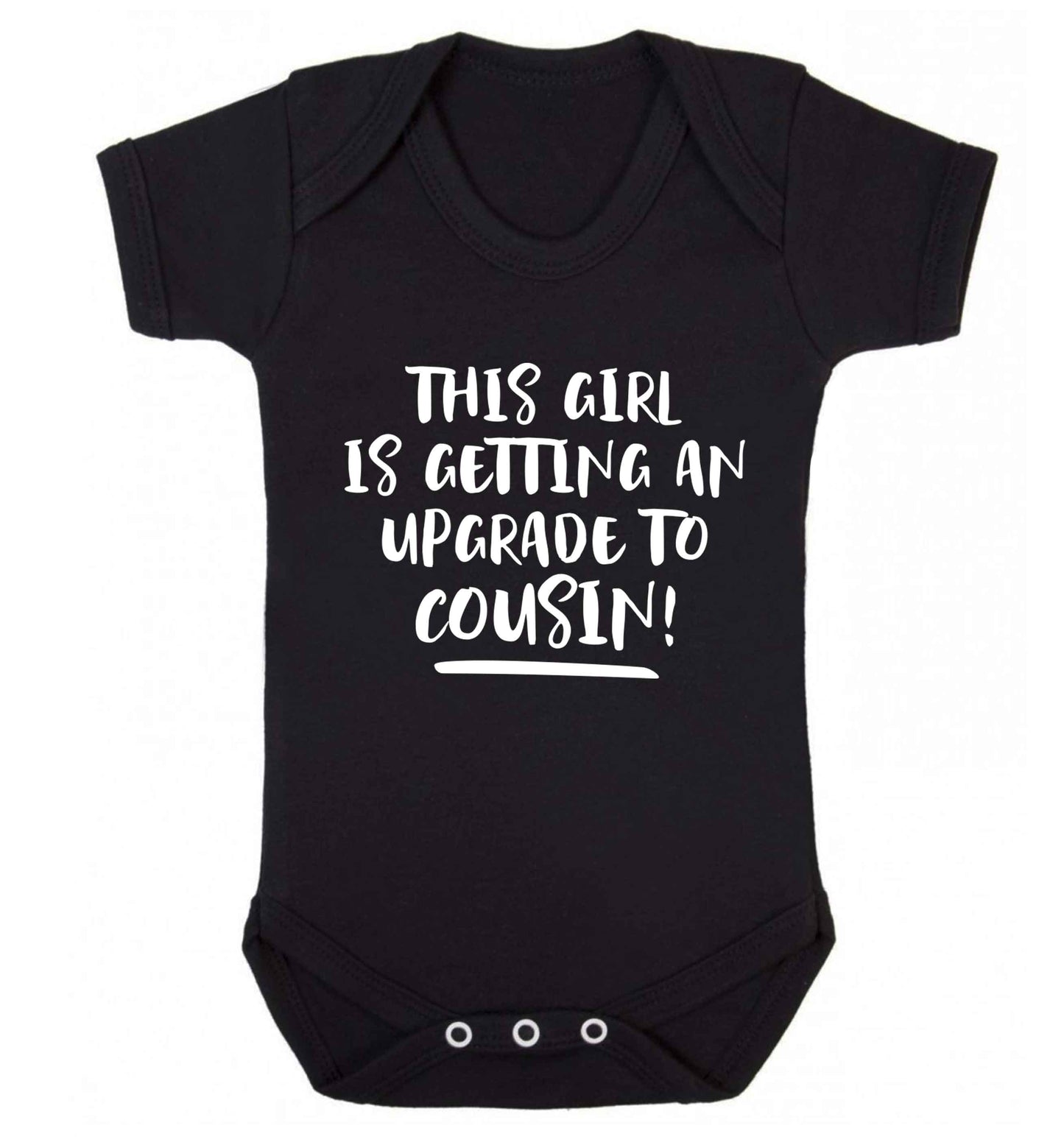 This girl is getting an upgrade to cousin! Baby Vest black 18-24 months