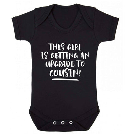 This girl is getting an upgrade to cousin! Baby Vest black 18-24 months