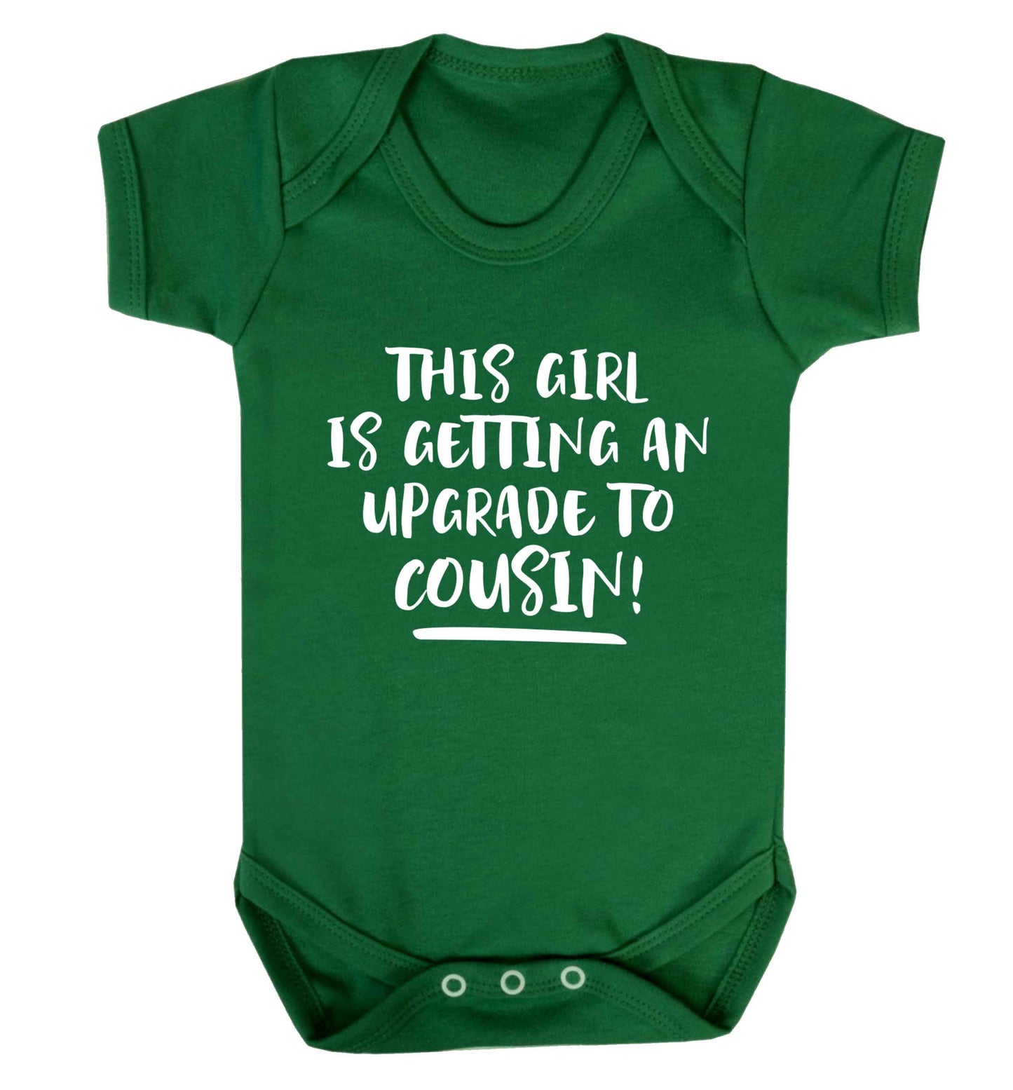 This girl is getting an upgrade to cousin! Baby Vest green 18-24 months