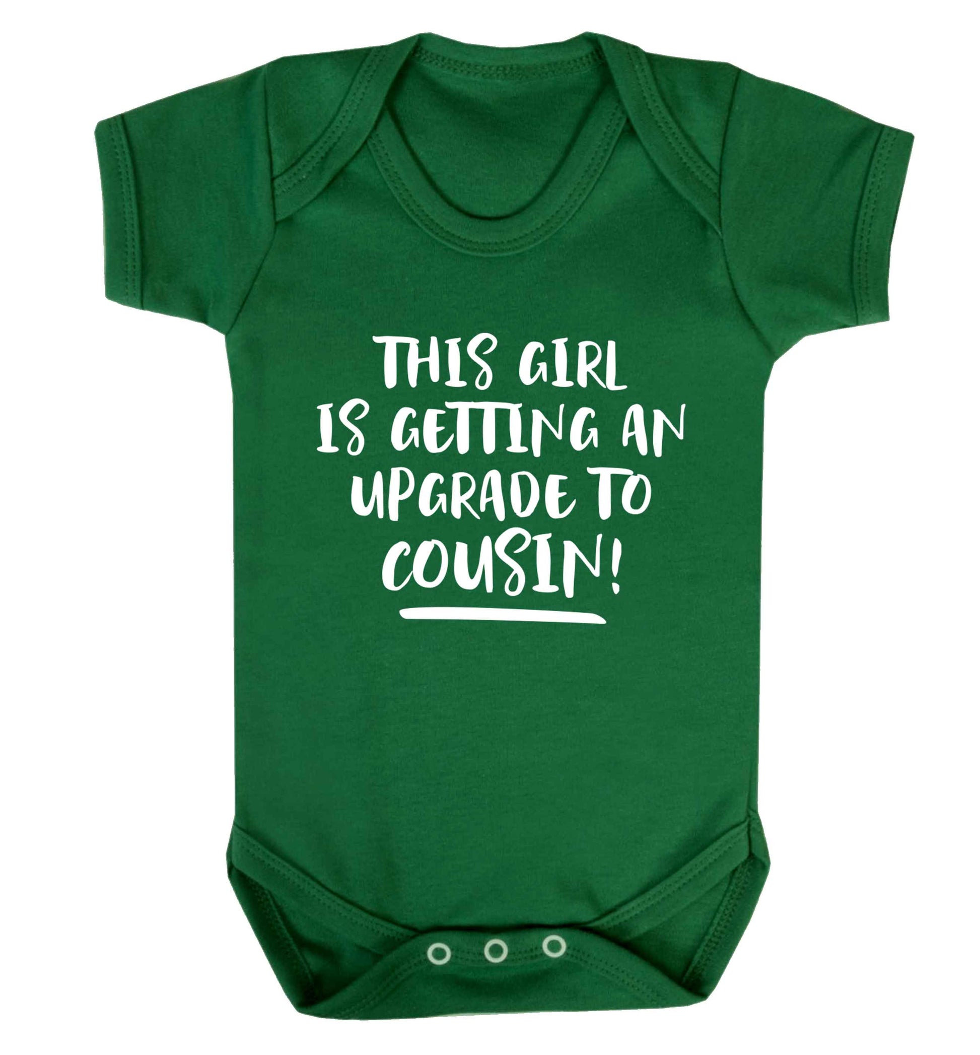 This girl is getting an upgrade to cousin! Baby Vest green 18-24 months