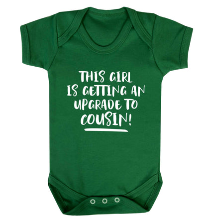 This girl is getting an upgrade to cousin! Baby Vest green 18-24 months