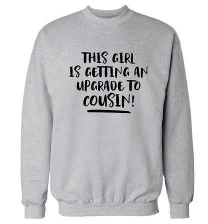 This girl is getting an upgrade to cousin! Adult's unisex grey Sweater 2XL