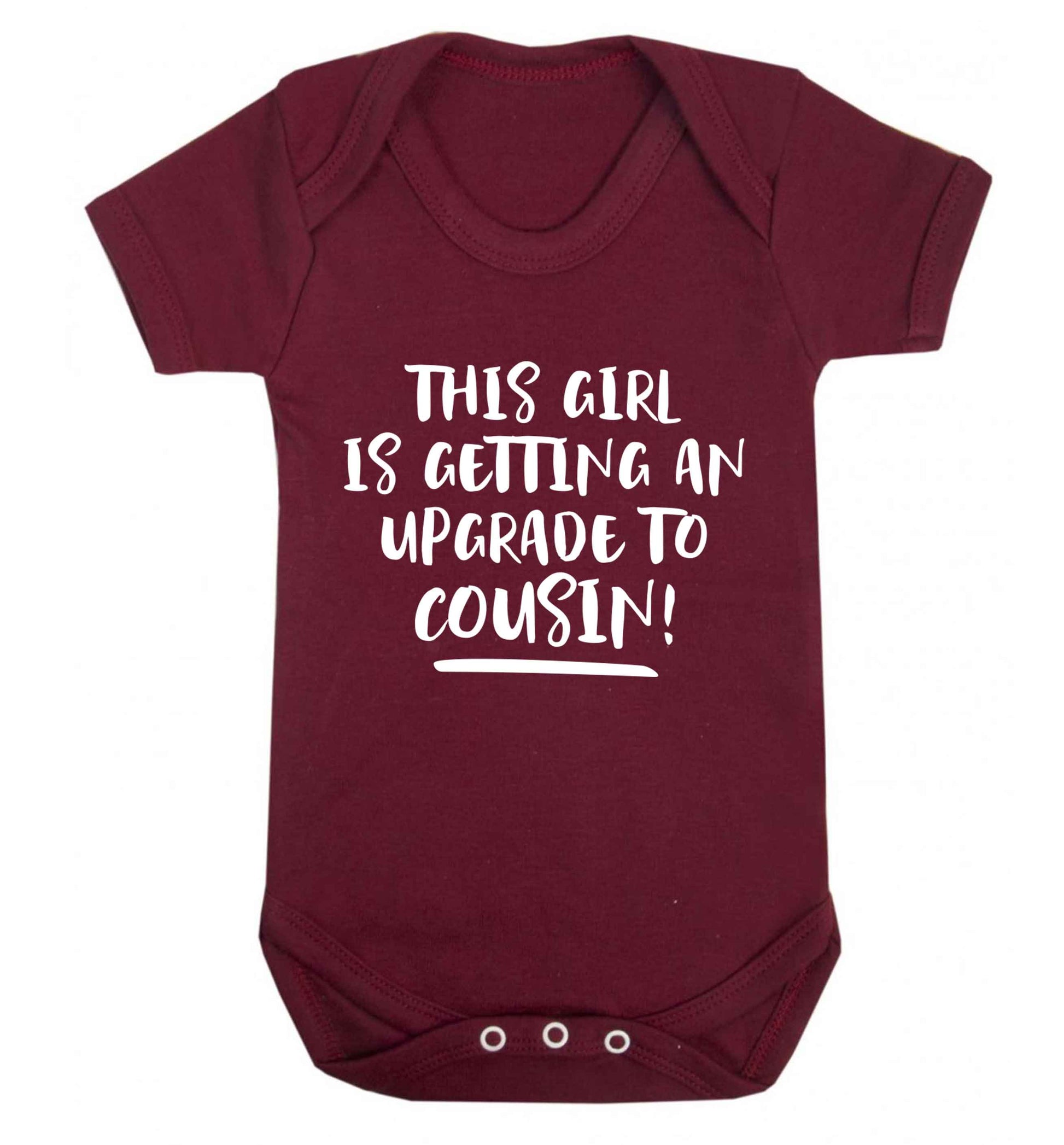 This girl is getting an upgrade to cousin! Baby Vest maroon 18-24 months