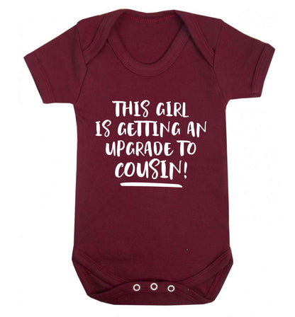 This girl is getting an upgrade to cousin! Baby Vest maroon 18-24 months