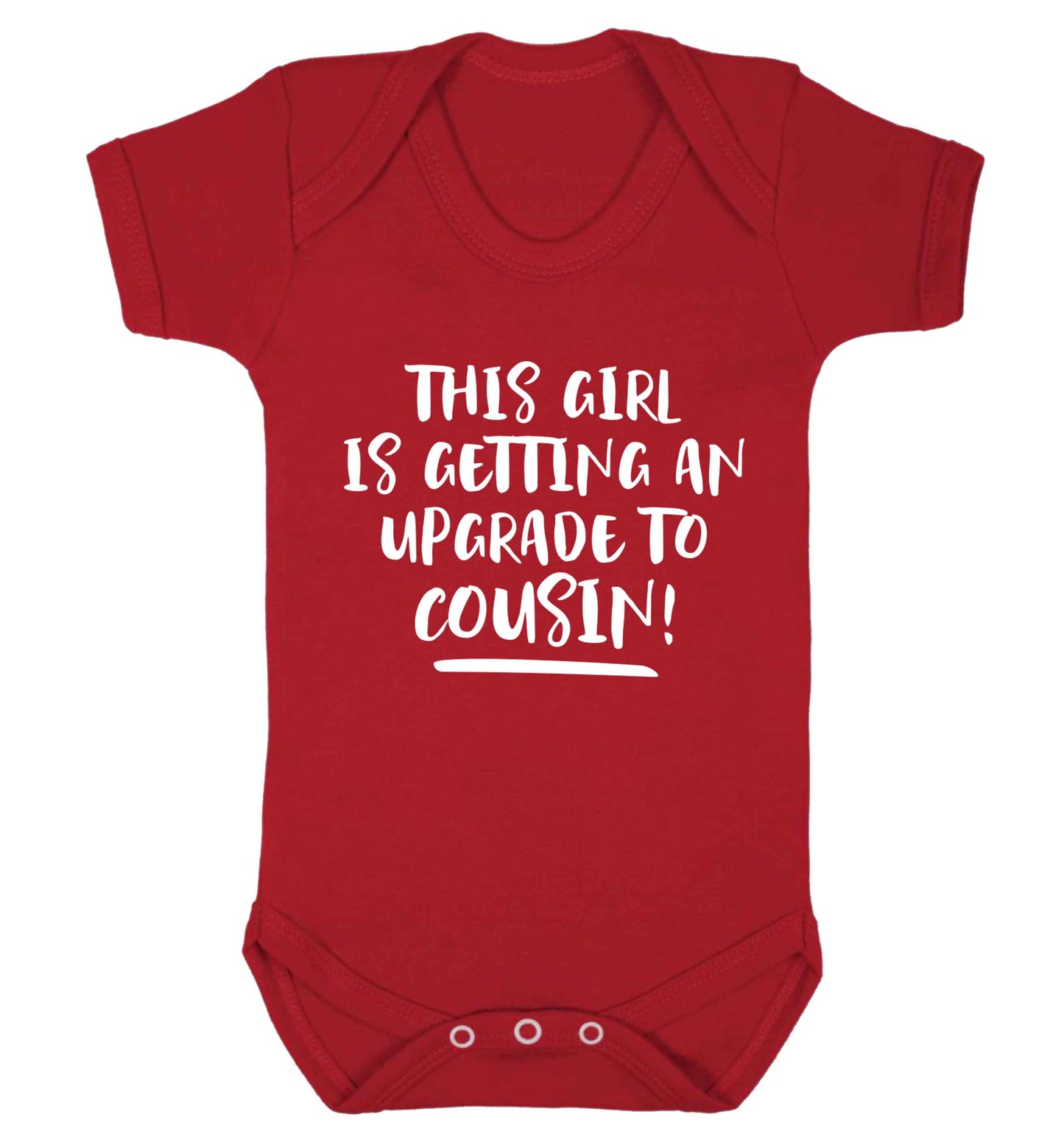 This girl is getting an upgrade to cousin! Baby Vest red 18-24 months