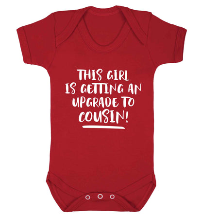 This girl is getting an upgrade to cousin! Baby Vest red 18-24 months