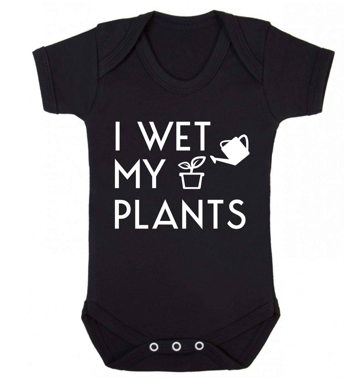 I wet my plants Baby Vest black 18-24 months