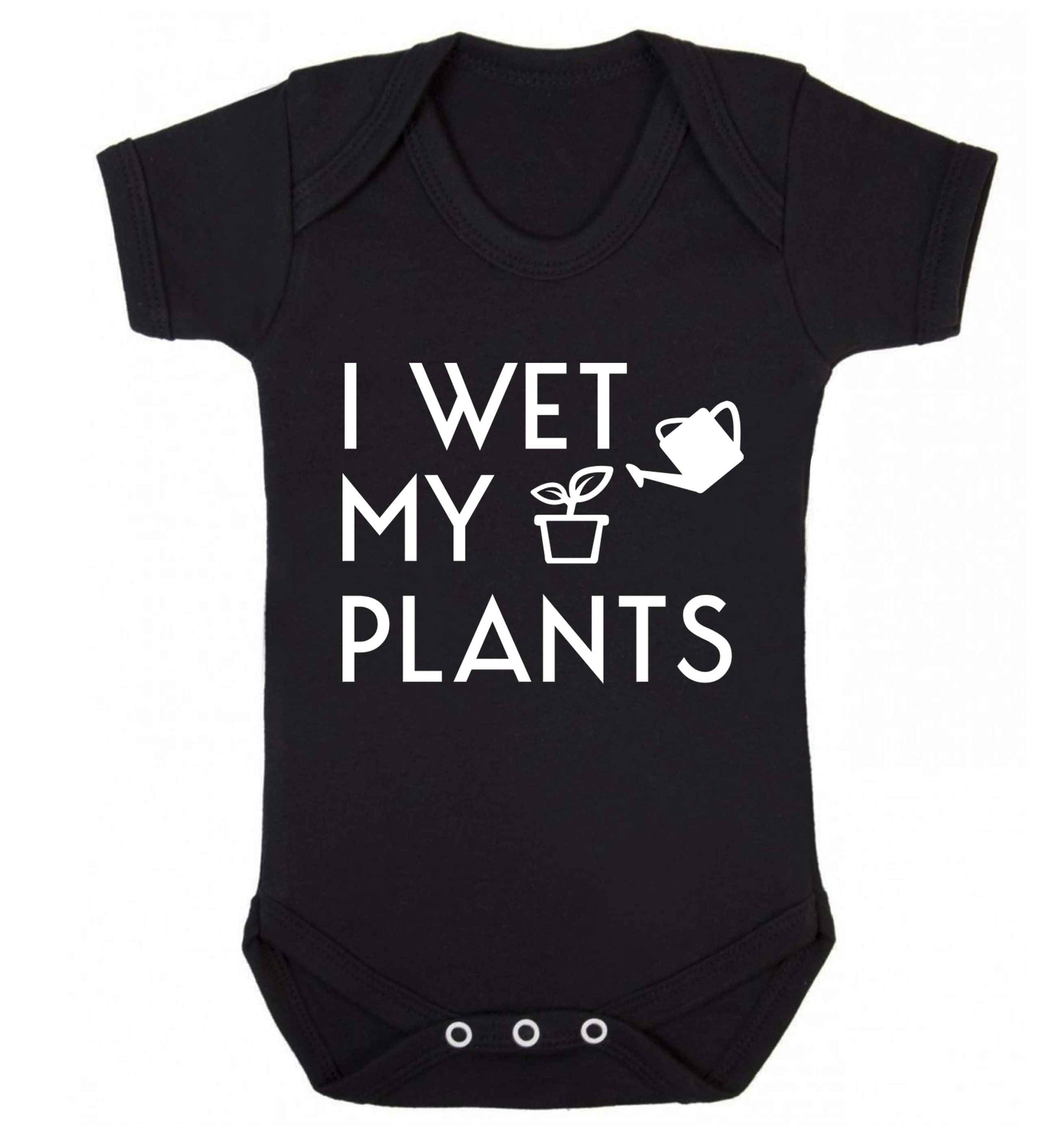I wet my plants Baby Vest black 18-24 months