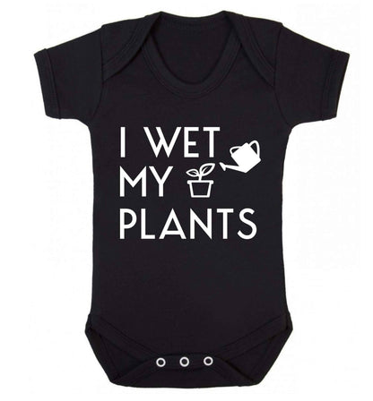 I wet my plants Baby Vest black 18-24 months