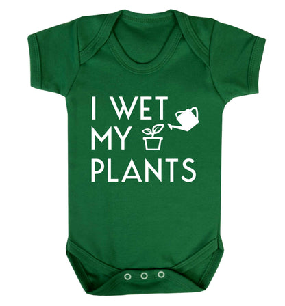 I wet my plants Baby Vest green 18-24 months