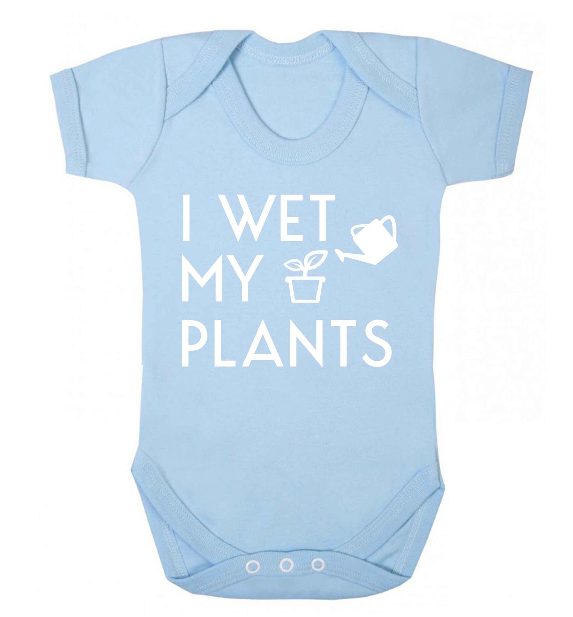 I wet my plants Baby Vest pale blue 18-24 months