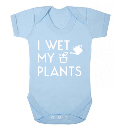 I wet my plants Baby Vest pale blue 18-24 months
