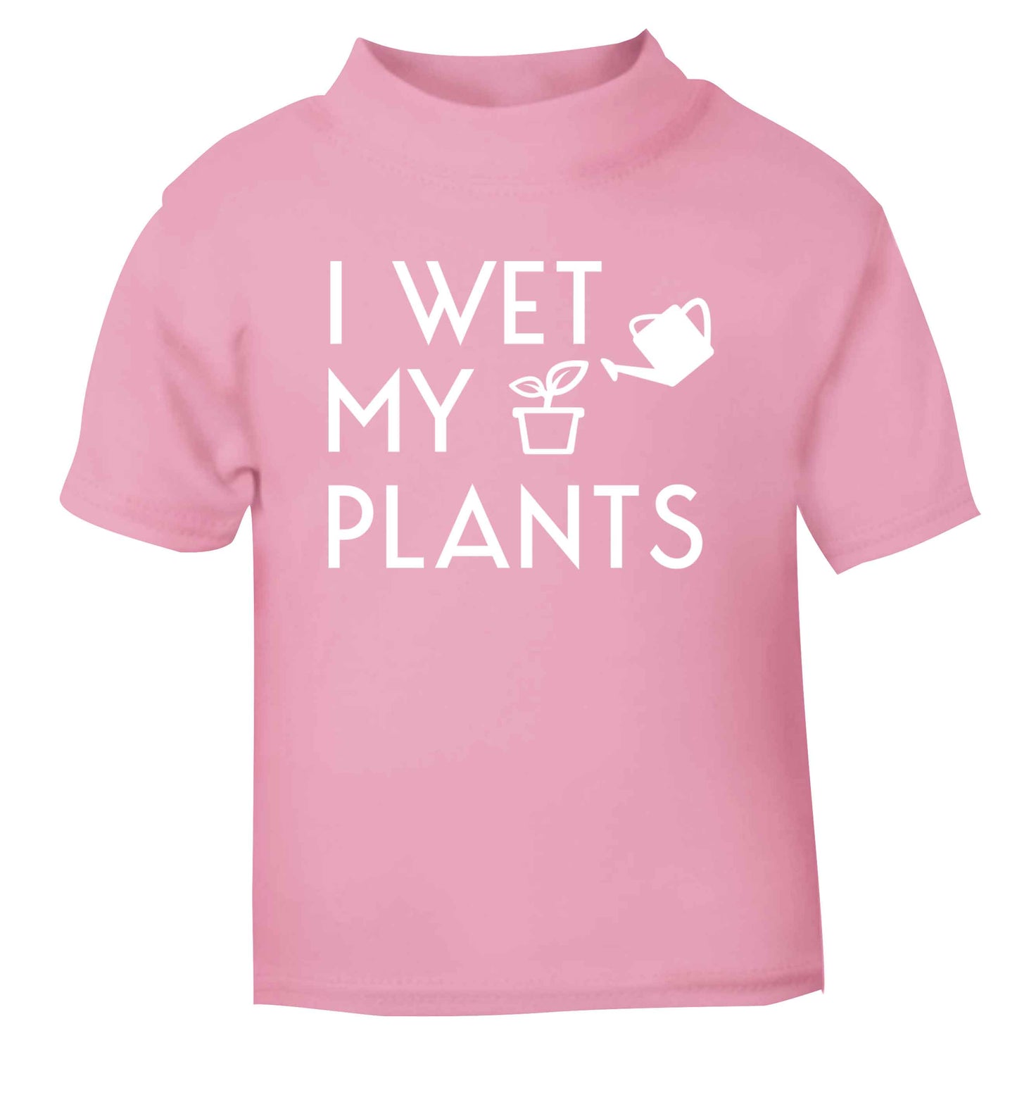 I wet my plants light pink Baby Toddler Tshirt 2 Years