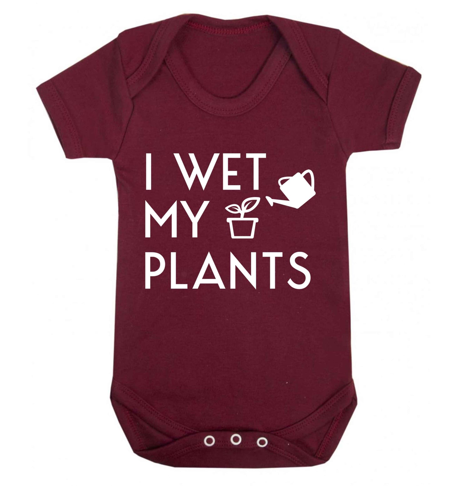 I wet my plants Baby Vest maroon 18-24 months