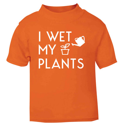 I wet my plants orange Baby Toddler Tshirt 2 Years
